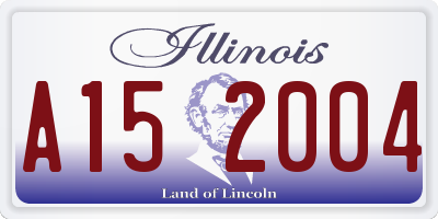 IL license plate A152004