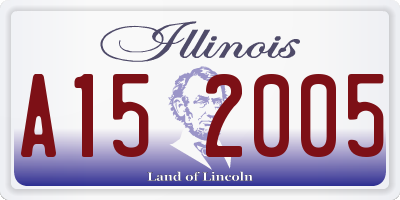 IL license plate A152005