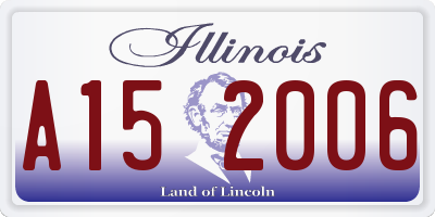 IL license plate A152006