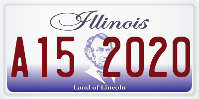 IL license plate A152020