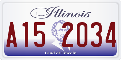 IL license plate A152034