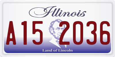 IL license plate A152036