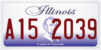IL license plate A152039