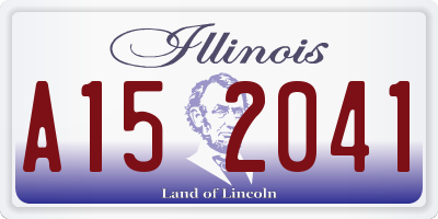 IL license plate A152041