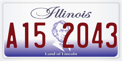 IL license plate A152043