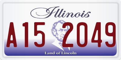 IL license plate A152049