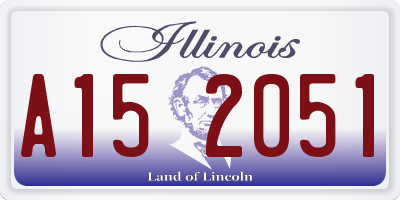 IL license plate A152051