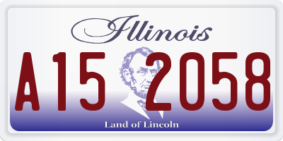 IL license plate A152058