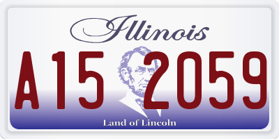 IL license plate A152059