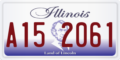 IL license plate A152061