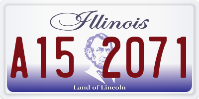 IL license plate A152071