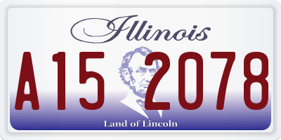 IL license plate A152078