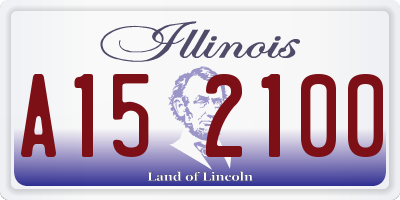 IL license plate A152100