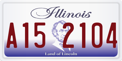 IL license plate A152104