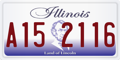 IL license plate A152116
