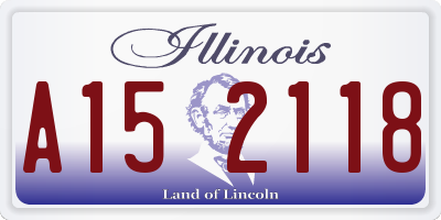 IL license plate A152118