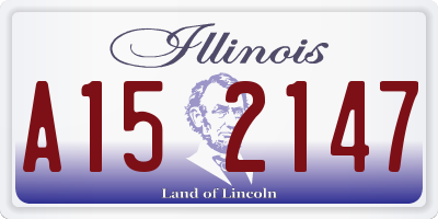 IL license plate A152147