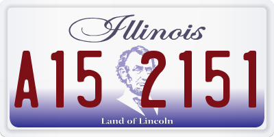 IL license plate A152151