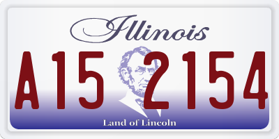 IL license plate A152154