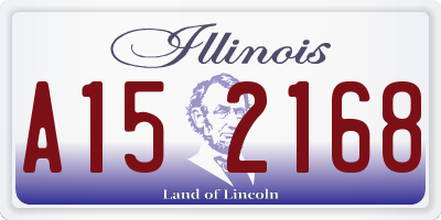 IL license plate A152168