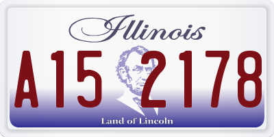 IL license plate A152178