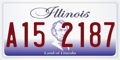 IL license plate A152187