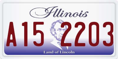 IL license plate A152203