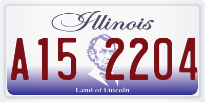 IL license plate A152204