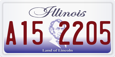 IL license plate A152205