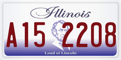 IL license plate A152208