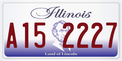 IL license plate A152227
