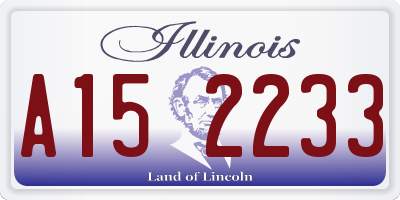 IL license plate A152233