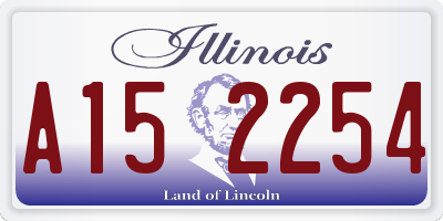 IL license plate A152254