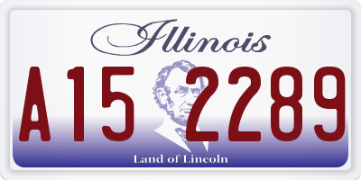 IL license plate A152289