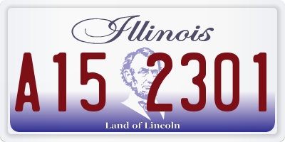 IL license plate A152301
