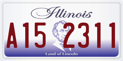 IL license plate A152311