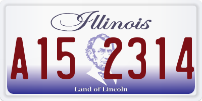 IL license plate A152314