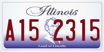 IL license plate A152315