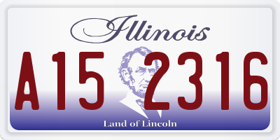 IL license plate A152316