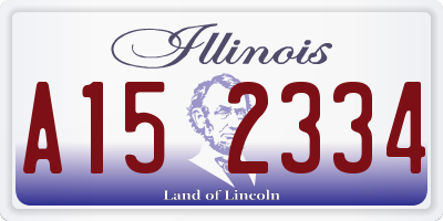 IL license plate A152334