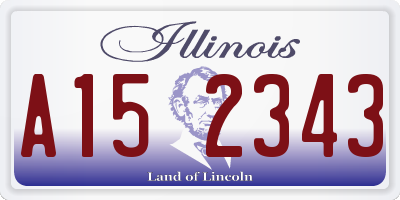 IL license plate A152343