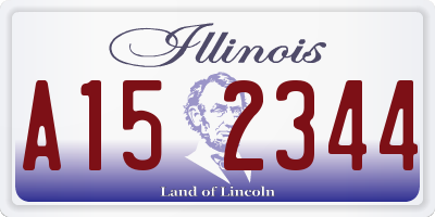 IL license plate A152344