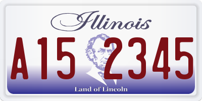IL license plate A152345