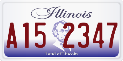 IL license plate A152347