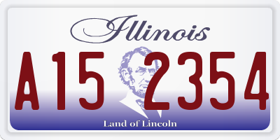 IL license plate A152354