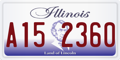 IL license plate A152360