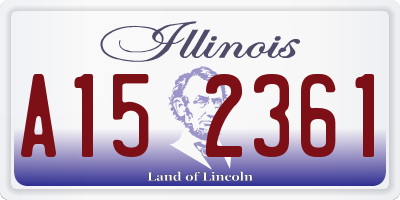 IL license plate A152361
