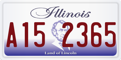 IL license plate A152365