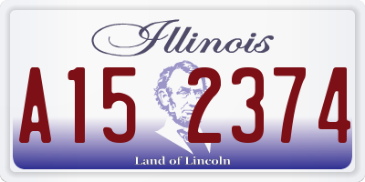 IL license plate A152374