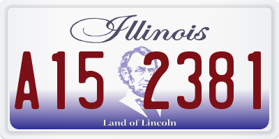 IL license plate A152381